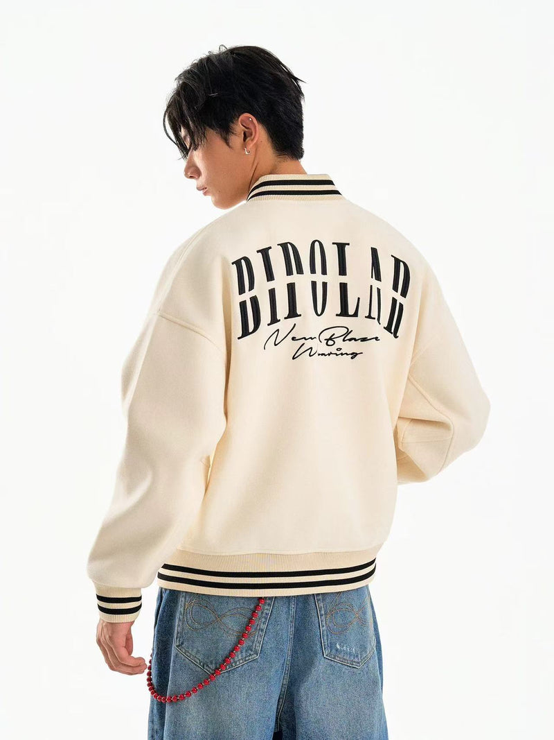 BIPOLAR  Basic Lettered Baseball Jersey