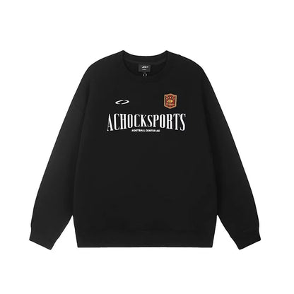 ACHOCK  Round Neck Sport Patchwork Sweatshirt