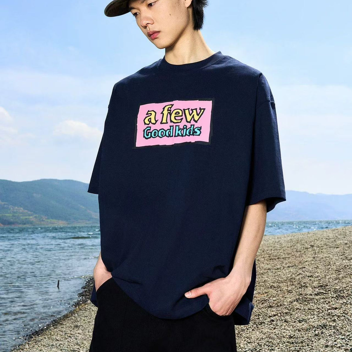 AFGK Graffiti Print Short-sleeve T-shirt
