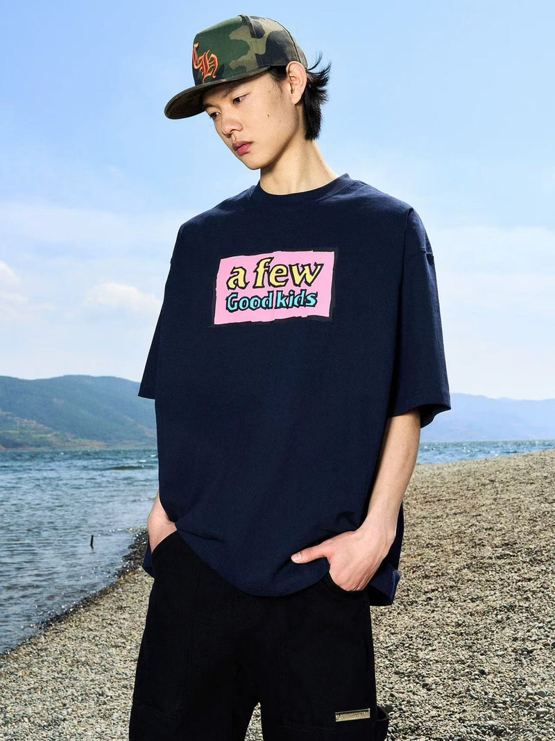 AFGK Graffiti Print Short-sleeve T-shirt