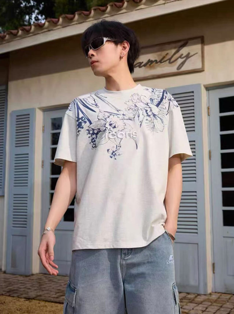 ICONSLAB Original Embroidered Floral T-shirt
