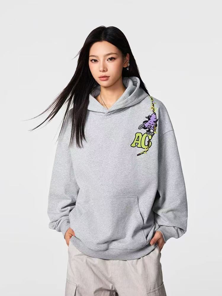 ACHOCK Little devil Embroidered Hoodie