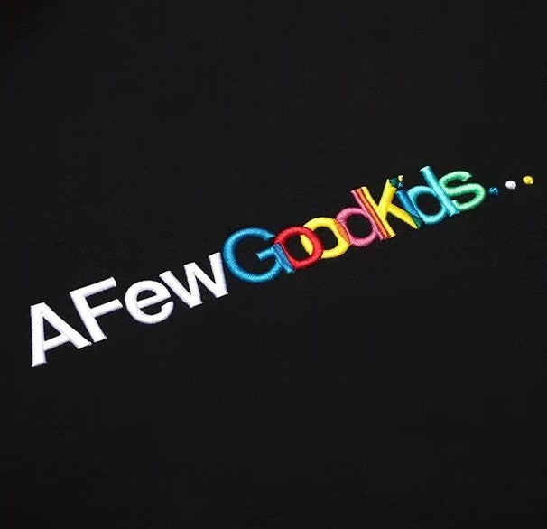 AFGK Gradient Embroidered Overlay Hoodie