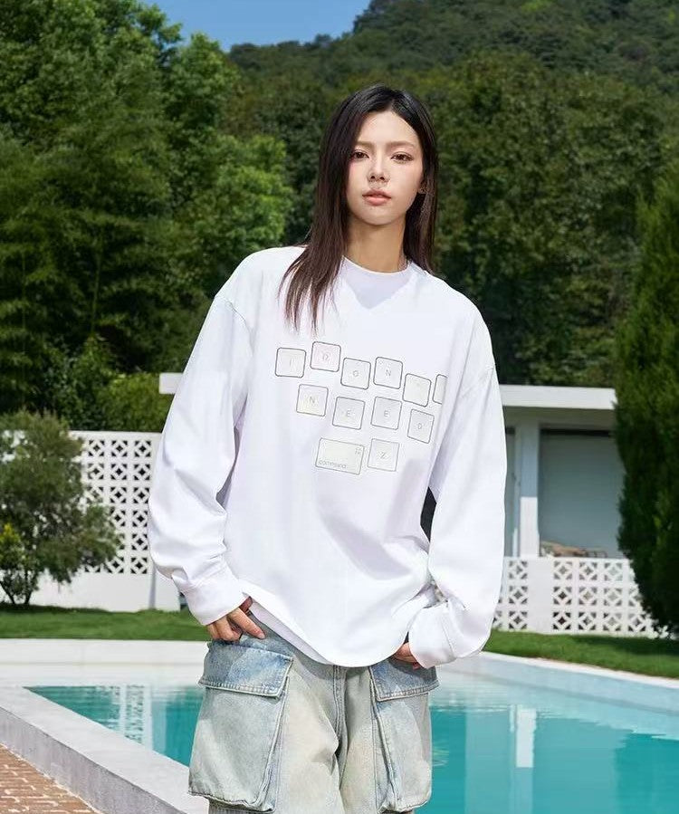 AFGK No command Z Washed Long-sleeved T-shirt