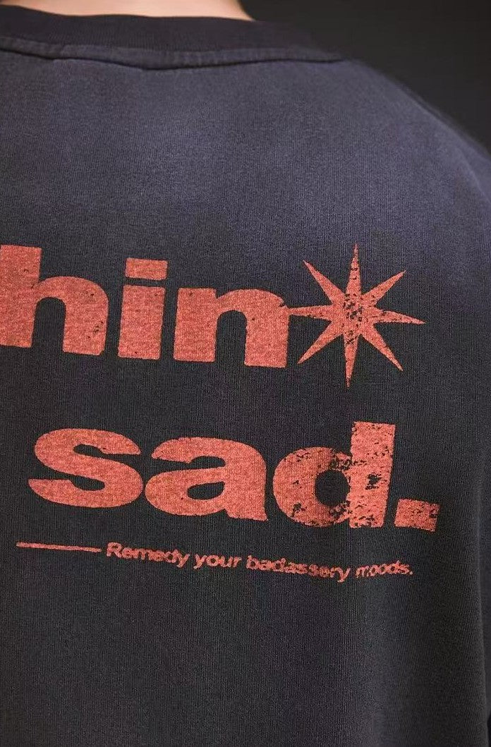 REMEDY Devil Roar Print Washed Short-sleeve T-shirt