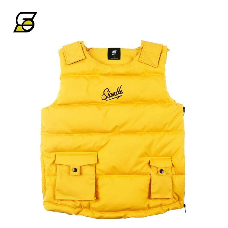 SLAMBLE Casual Windproof Warm Cotton Velvet Vest