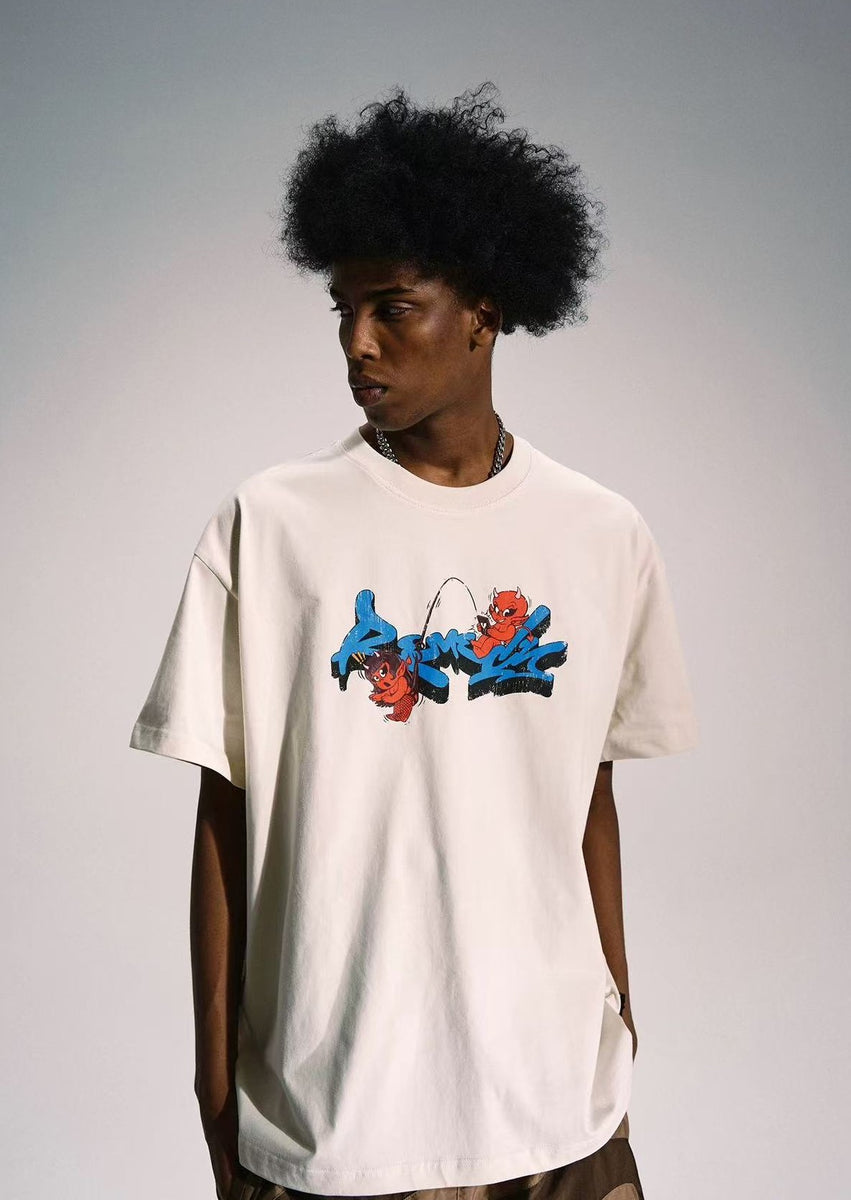REMEDY Little Demon Print Short-sleeve T-shirt