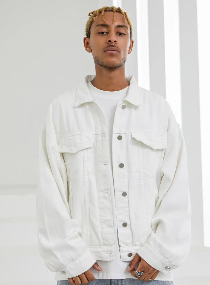 ACHOCK Simple Solid Color Denim Jacket