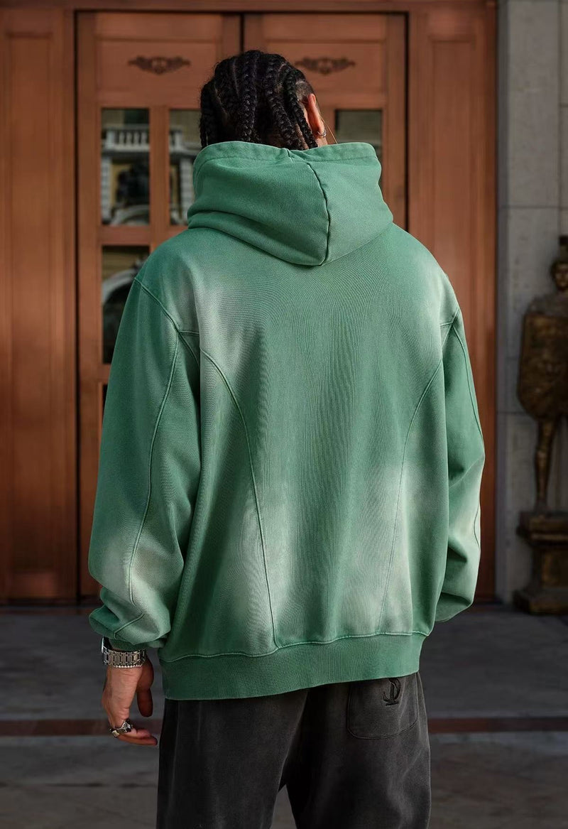 STK Double Pouch Rivet Pocket Wash Hoodie