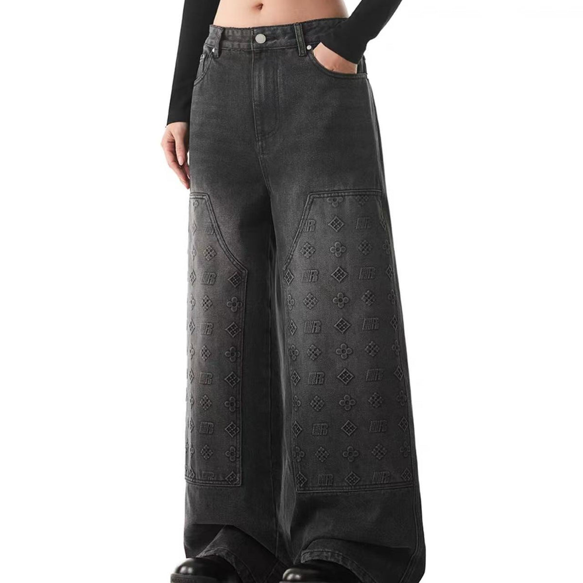 FDR Embossed Jeans For Men and Women