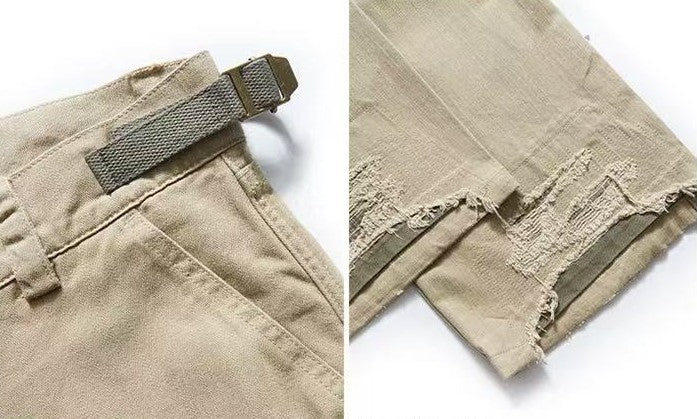 REMEDY Retro Frayed Striaght-leg Work Pants