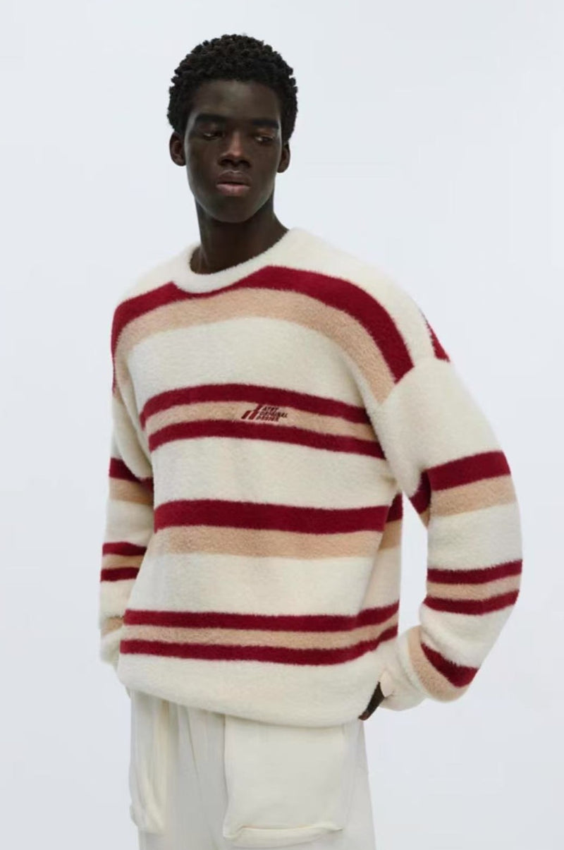 ATRY Striped Patchwork Sweater