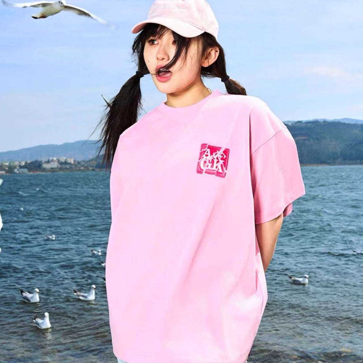 AFGK  Shattered Embroidery Short Sleeve T-Shirt