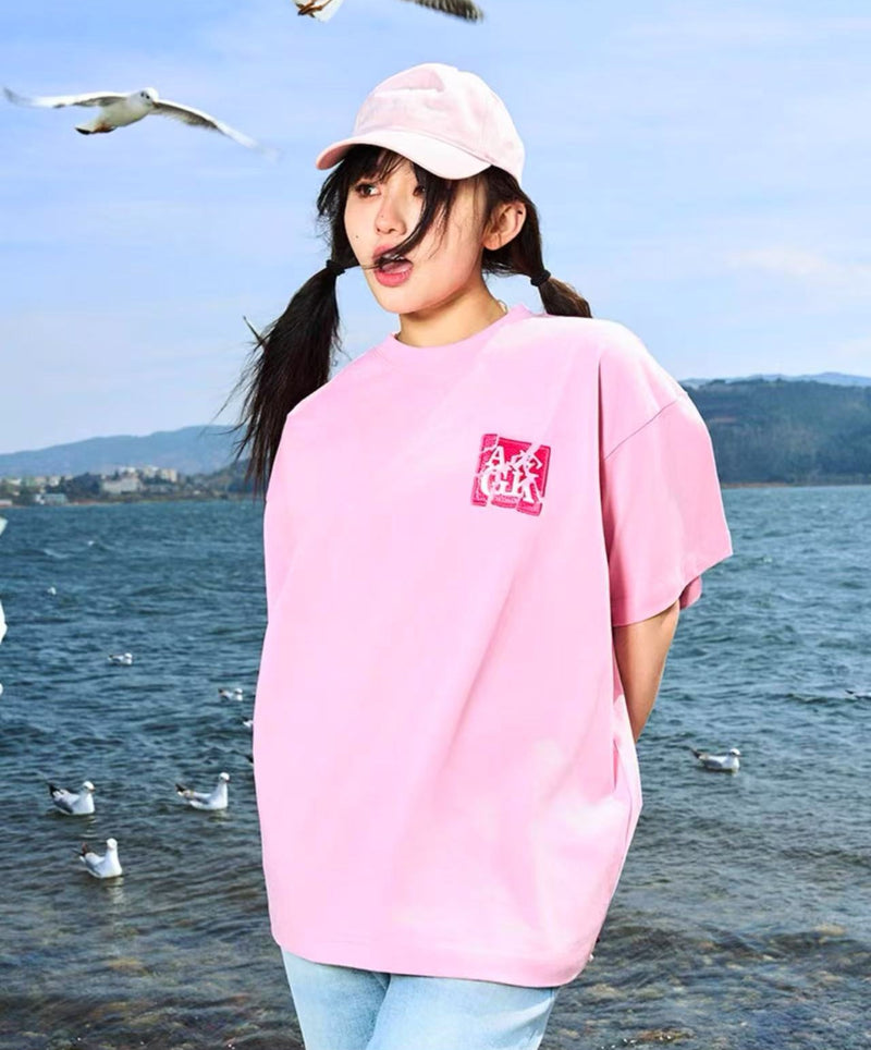 AFGK  Shattered Embroidery Short Sleeve T-Shirt