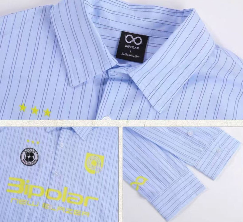 BIPOLAR Four-pointed Star Football Embroidered Polo Shirt