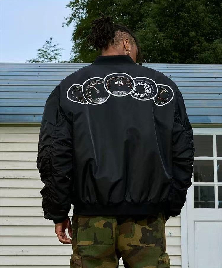 AFGK Supercar Tachometer MA1 Bomber Jacket
