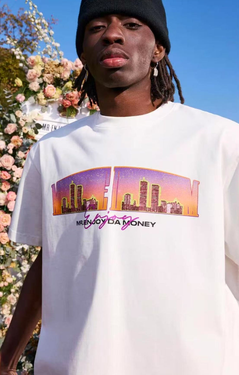 MEDM Sleepless City Printed Short-sleeved T-shirt