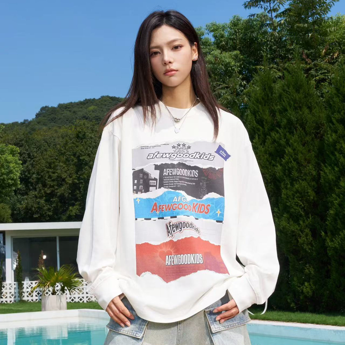 AFGK Rip Paper Poster Long Sleeve T-Shirt