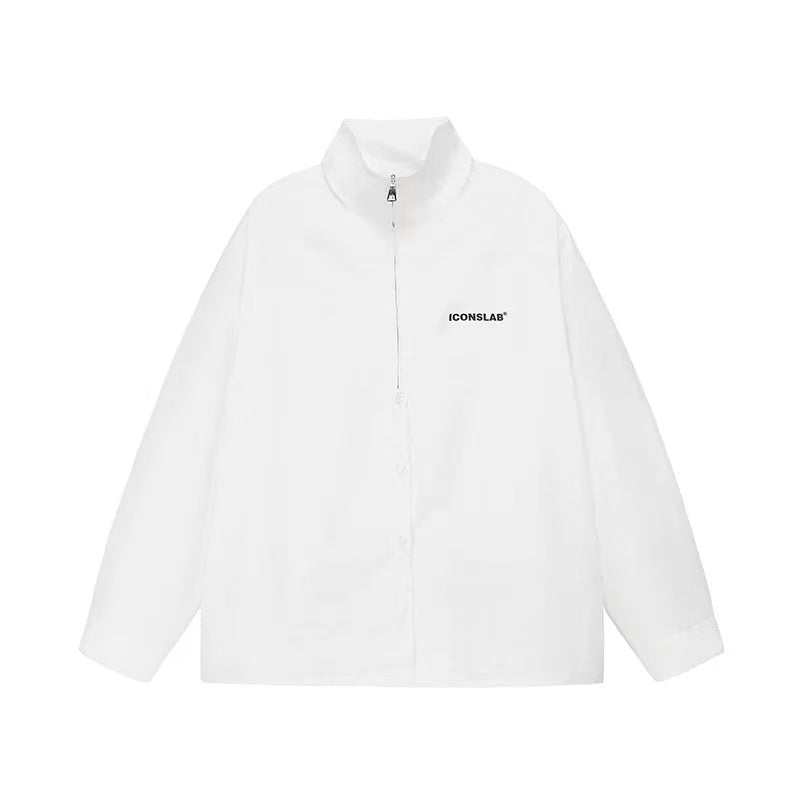 ICONSLAB Half Zip Fly Placket Shirt