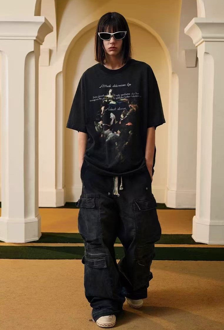 ACHOCK Retro Virgin Mary Printed T-shirt