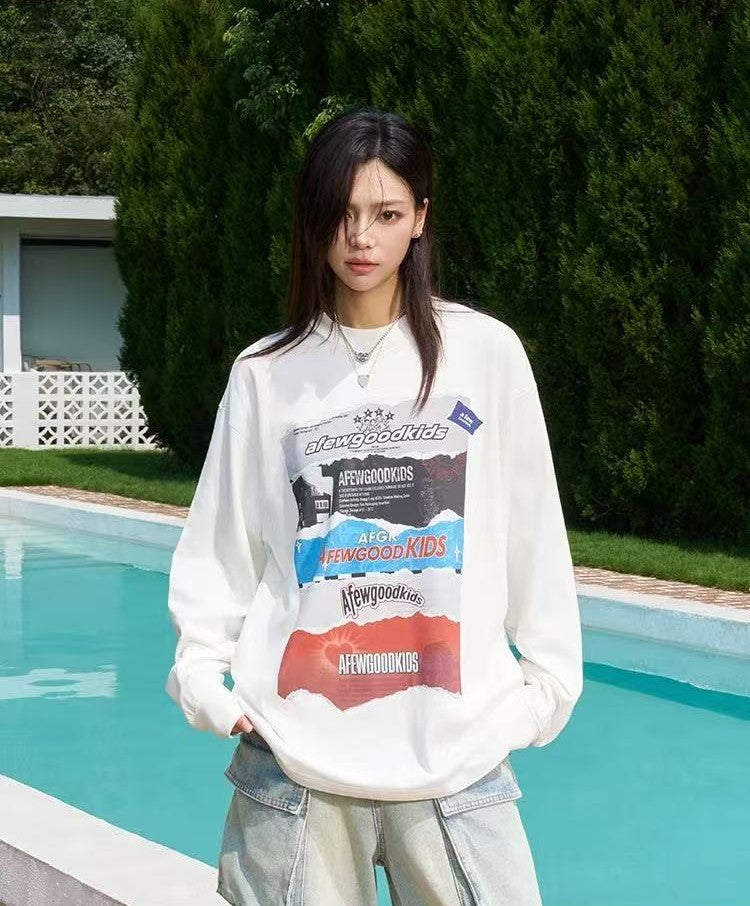 AFGK Rip Paper Poster Long Sleeve T-Shirt