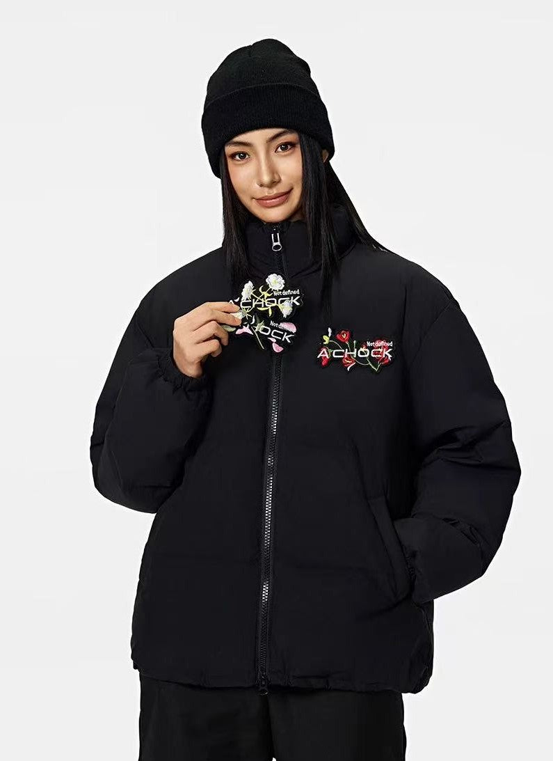 ACHOCK Logo Design Velcro Down Jacket