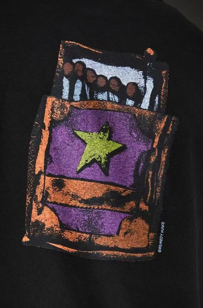 REMEDY Vintage War Cease Match Print Short-sleeve T-shirt