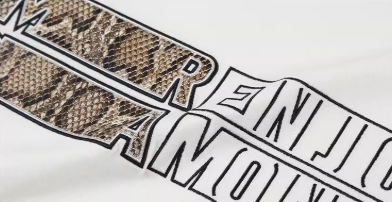 MEDM Leopard Print Snake Texture Short-sleeved T-shirt