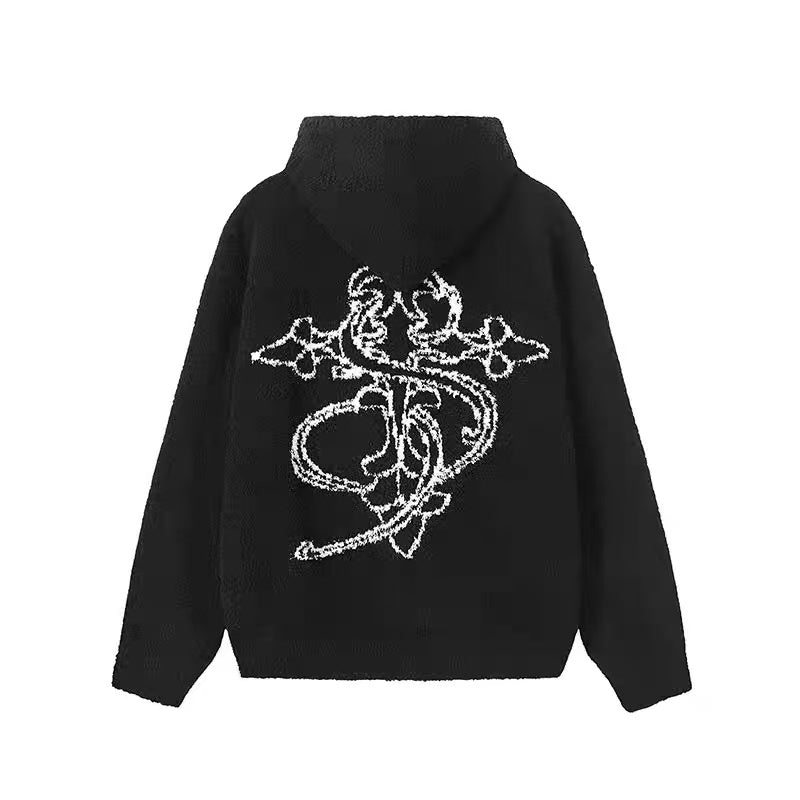STK Logo Design Knitted Hoodie