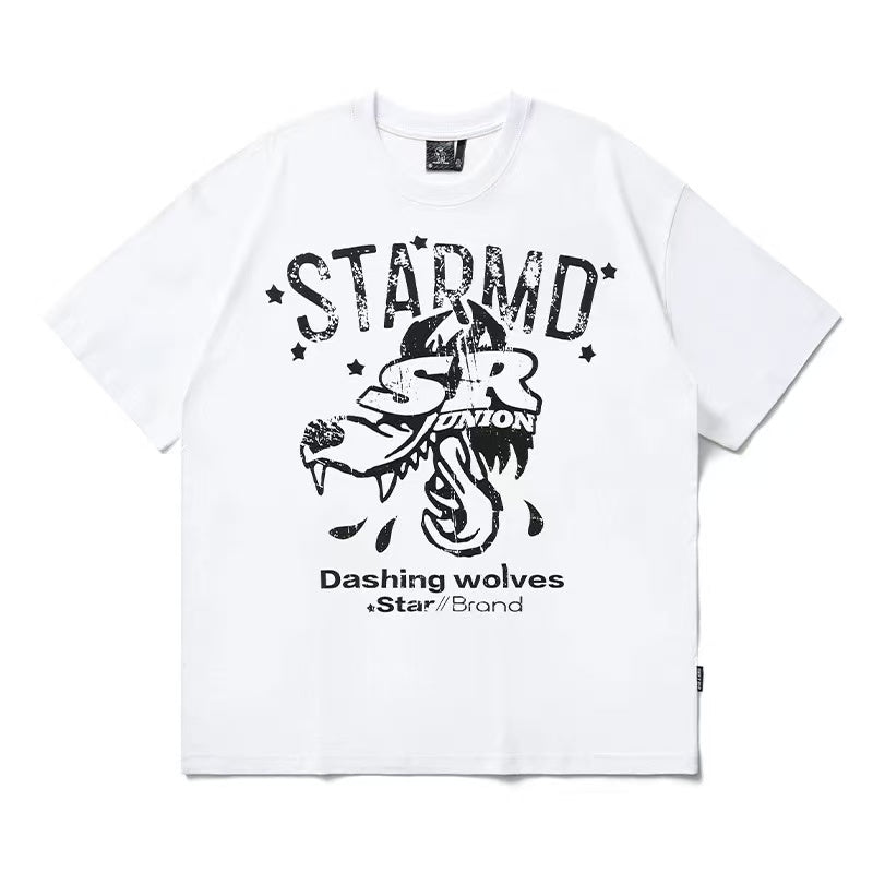 REMEDYxSTA Jackal Print Short-sleeve T-shirt