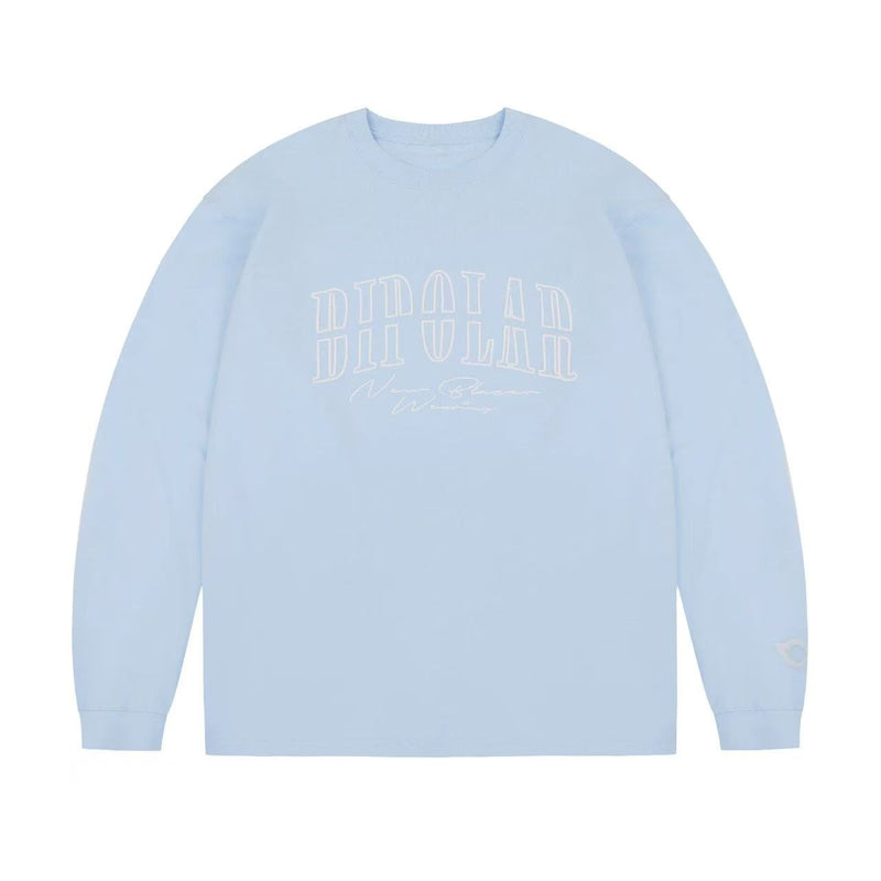 BIPOLAR Basic Embroidered Long-sleeved T-shirt