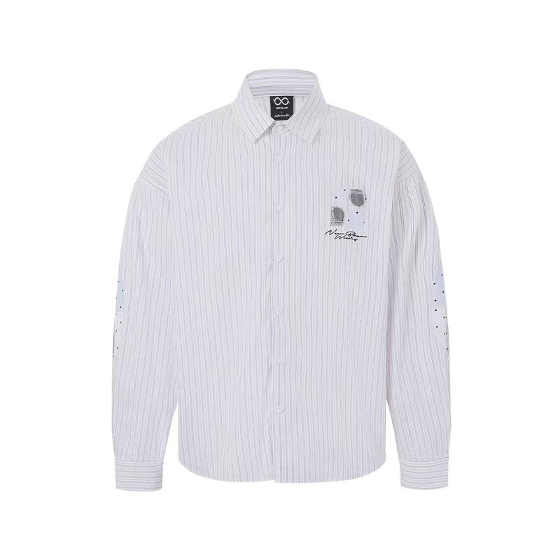 BIPOLAR Lace Plaid Patchwork Striped Polo Shirts