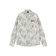 ACHOCK Rose Embroidery Washed Distressed Long-sleeve Shirt