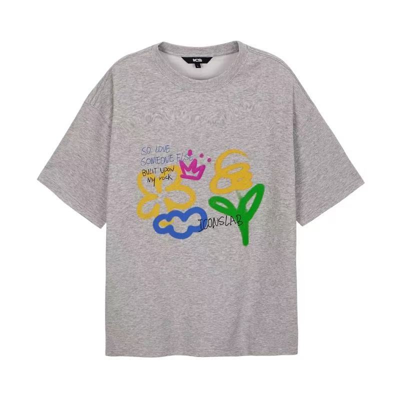 ICONSLAB Fun Hand Drawn Doodle Flowers T-shirts