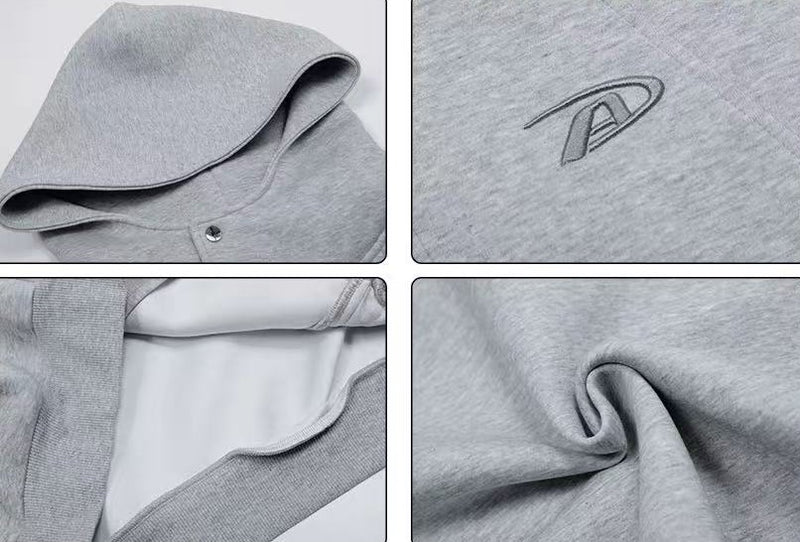 ACHOCK Logo Print Air Layer Hooded Jacket