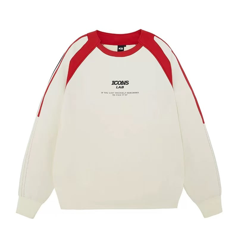 ICONSLAB Racing Collar Air Layer Contrast Dyed Woven Sweatshirt
