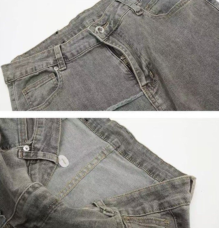ACHOCK Smoke Gray Bootcut Jeans