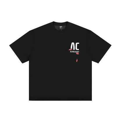 ACHOCK Logo Rose Print T-shirt