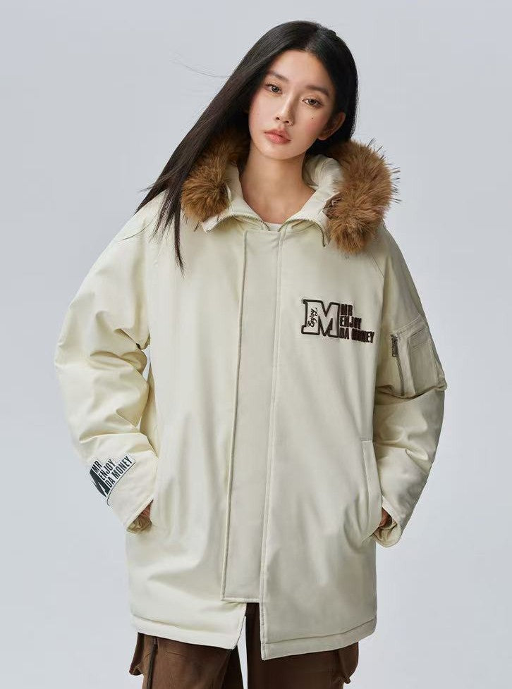 MEDM Fur Collar Long Down Parka