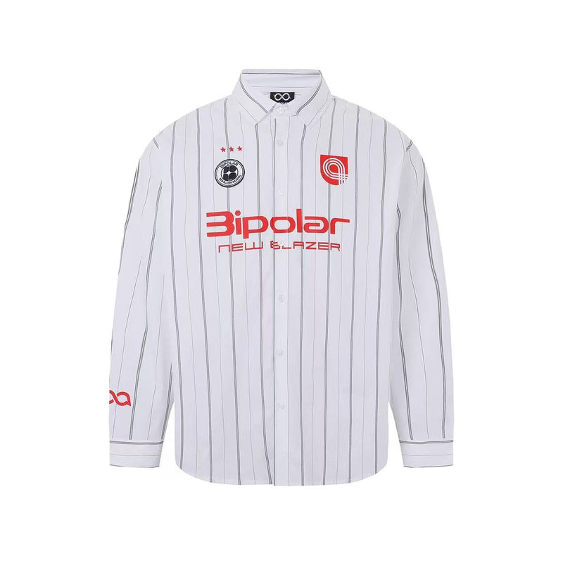 BIPOLAR Four-pointed Star Football Embroidered Polo Shirt