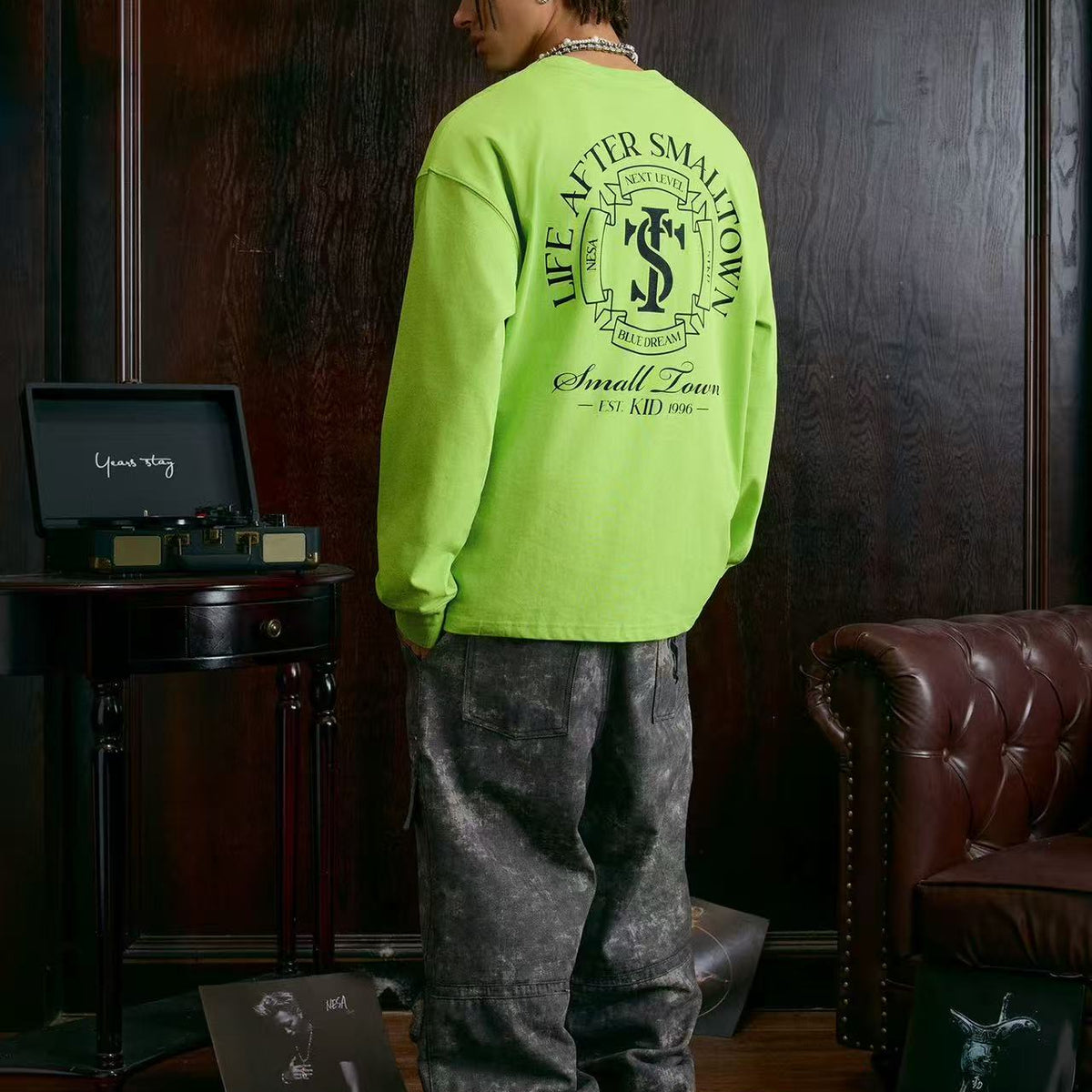 STK Vintage Logo Design Long-Sleeve T-Shirt