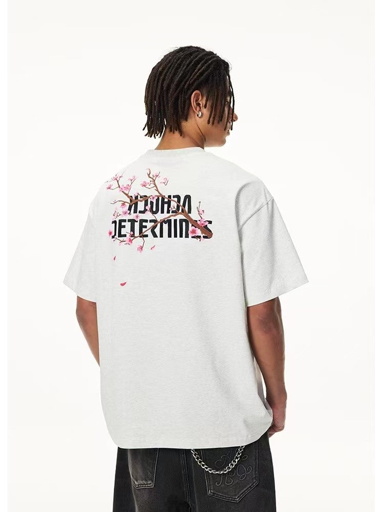 ACHOCK Branch Floral Embroidered T-shirt