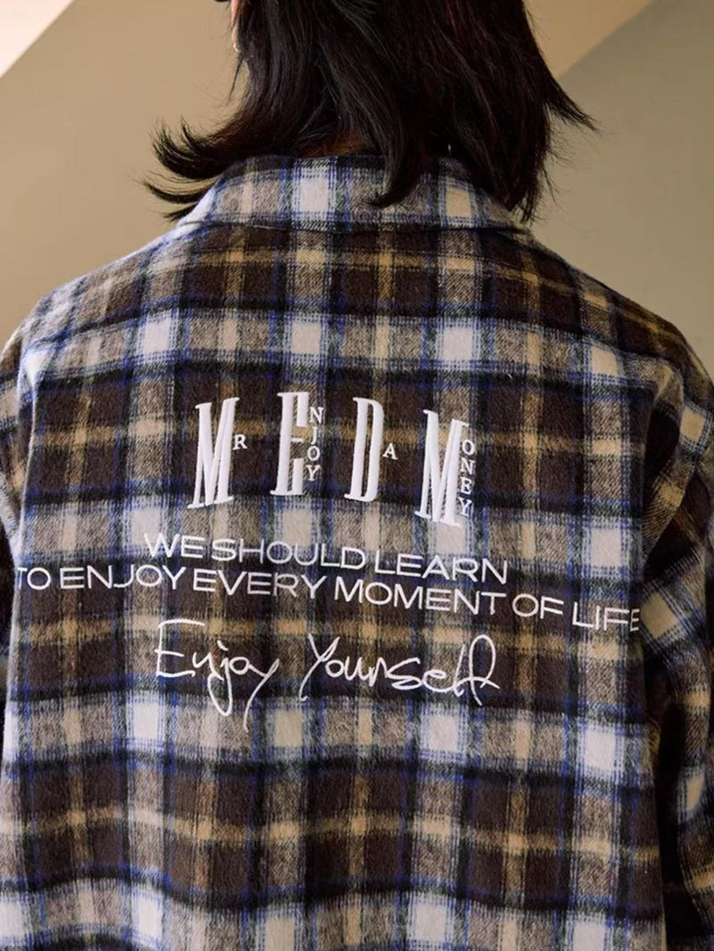 MEDM Plaid Long-sleeve T-Shirt