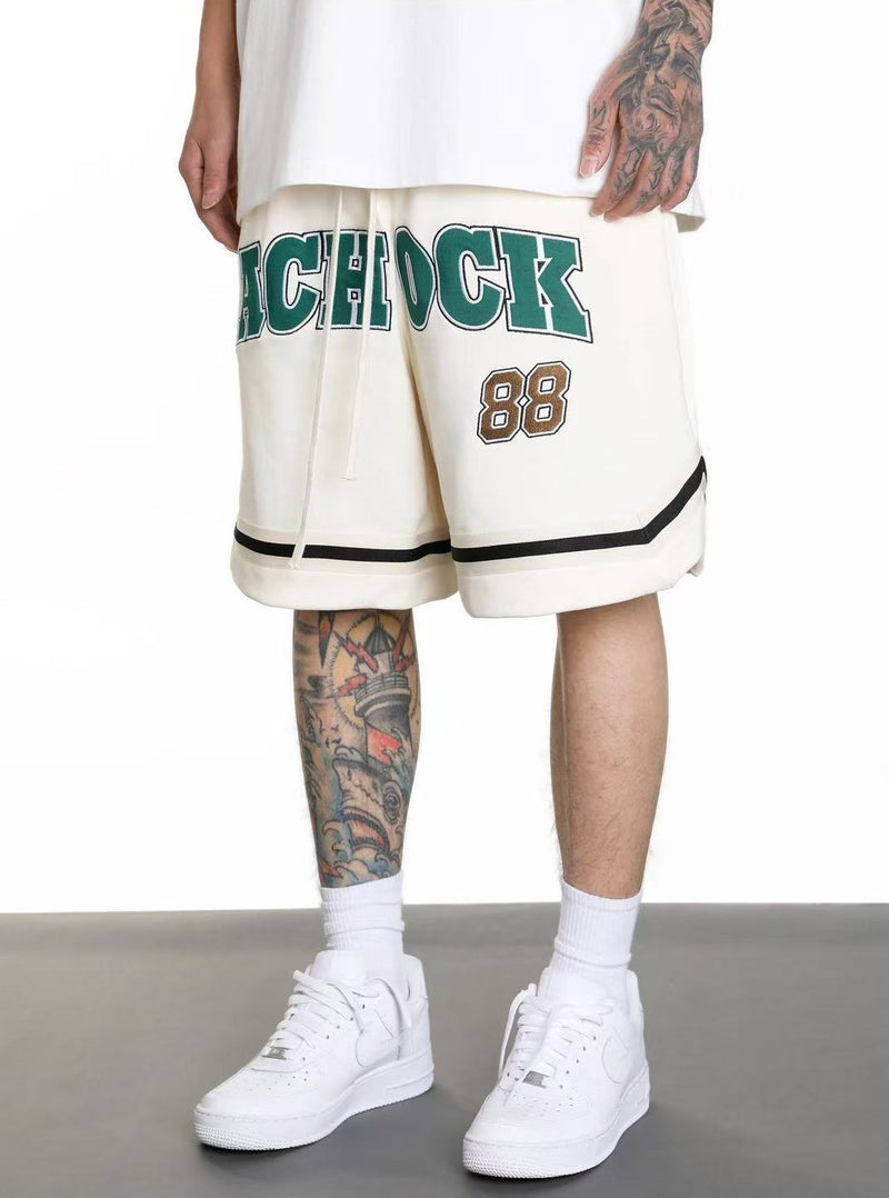 ACHOCK Logo Embroidered Drawstring Shorts