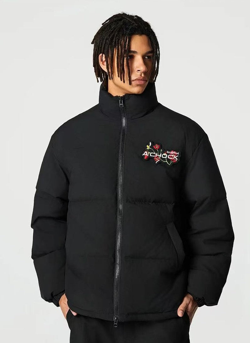 ACHOCK Logo Design Velcro Down Jacket
