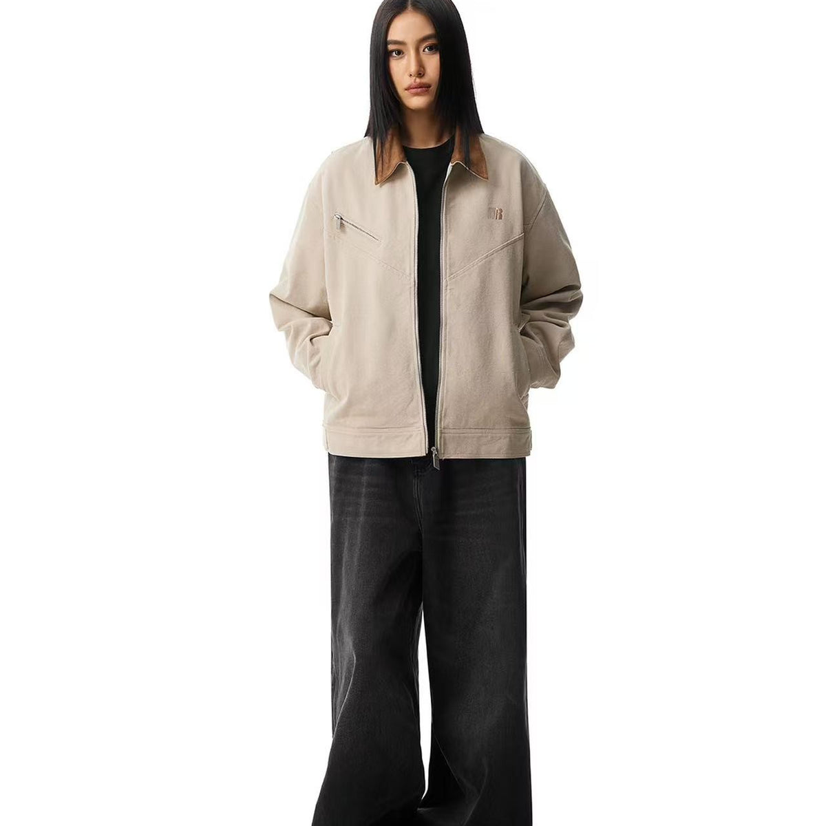 FDR Barn Style Contrasting Lapel Jacket