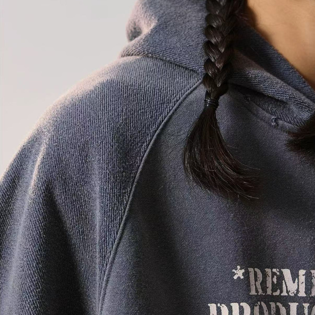REMEDY Washed Patchwork Hoodie