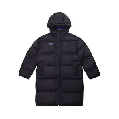 FDR Contrast Color Long Knee-length Down Jacket