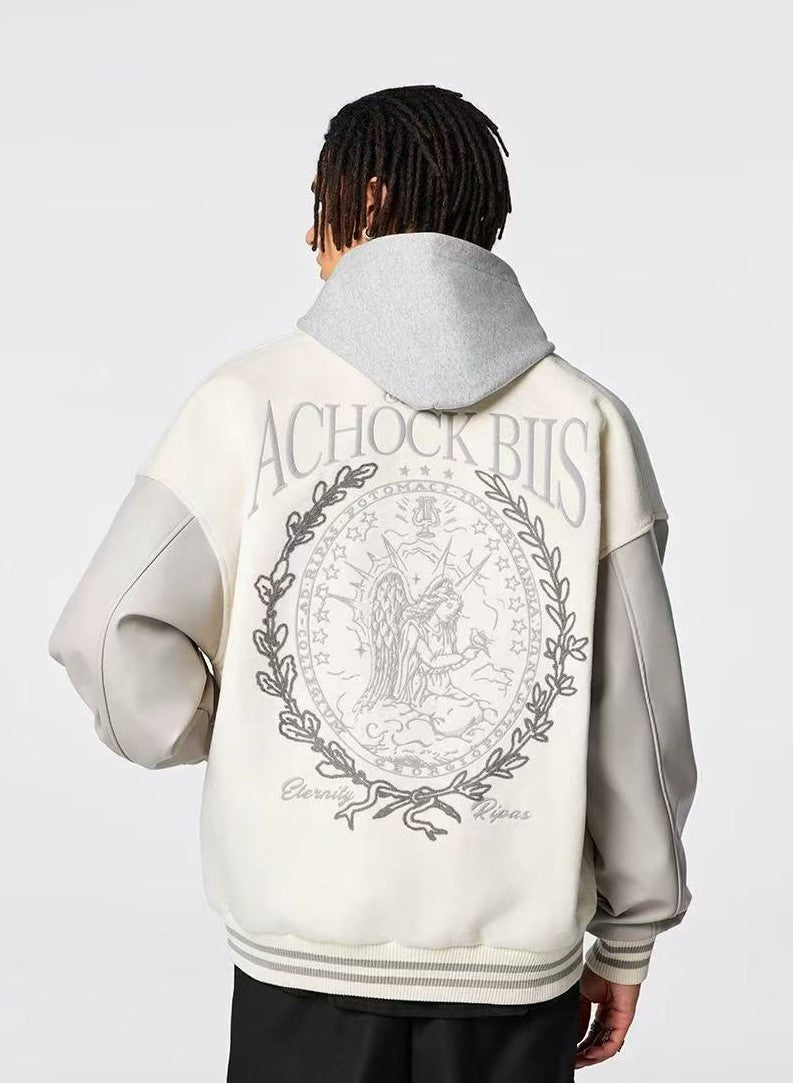 ACHOCK Logo Embroidered Bomber Jacket