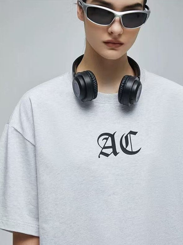 ACHOCK Multicolor Basic Logo Letter Print Short-sleeves T-shirts